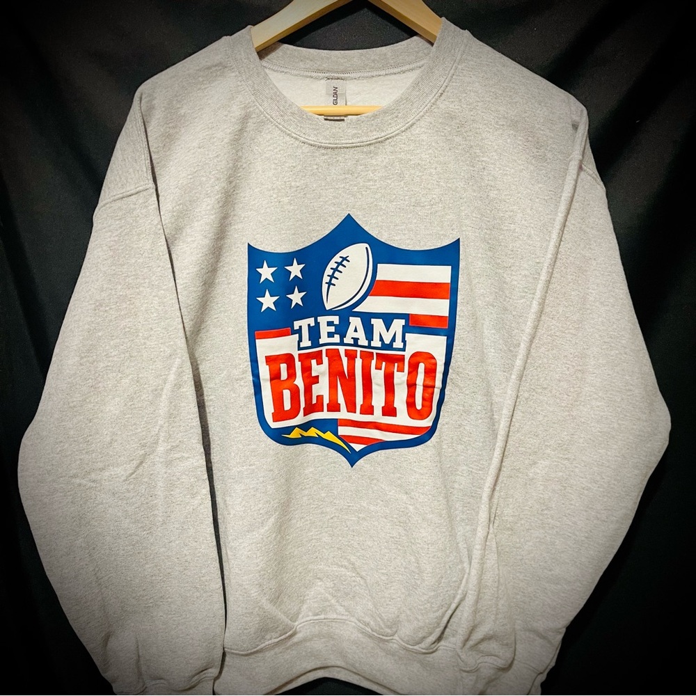 Bad Bunny Inspired Team Benito Halftime Crewneck Sweatshirt Med NWOT  2 for $35